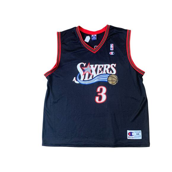 Philadelphia 76ers Allen Iverson #3 Vintage Champion Jersey Sixers - Large - Picture 1 of 3